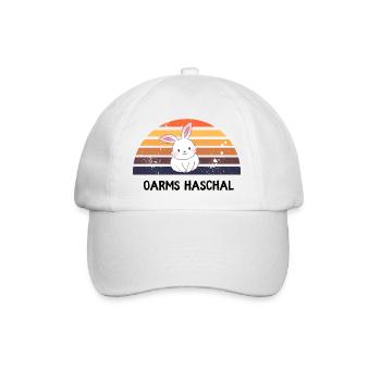 oarms Haschal - bayrischer Spruch - Baseballkappe - Weiß/Weiß - Vorne