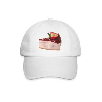Strawberry Cake Cheesecake - Baseball Cap - white/white - Front