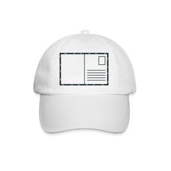 Blank postcard with stamp and airmail - Baseball Cap - white/white - Front