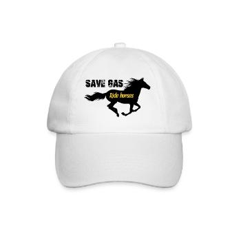 Save gas ride horses black - Casquette classique - blanc/blanc - Devant