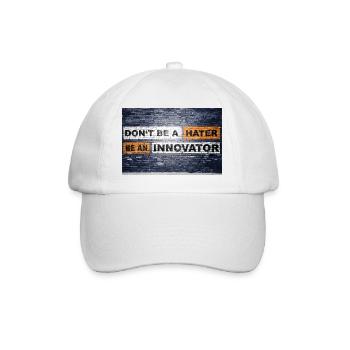 Don't be a hater be an innovator brick wall - Baseball Cap - white/white - Front
