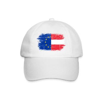 EU Austria Flag Fusion - Baseball Cap - white/white - Front