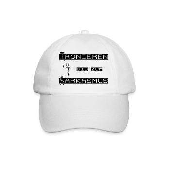 Ironieren bis zum Sarkasmus - Baseballkappe - Weiß/Weiß - Vorne