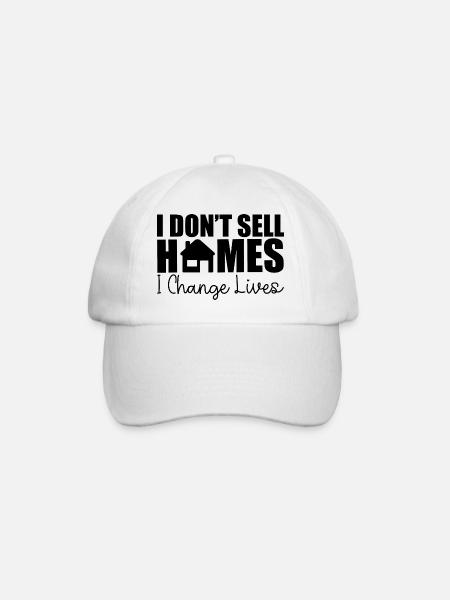 Je ne vends pas de maisons, je change des vies 4 - Casquette classique - blanc/blanc