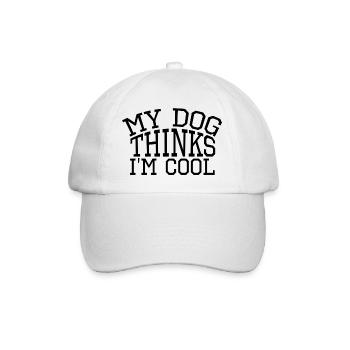 My Dog thinks I ́m Cool - Baseball Cap - white/white - Front
