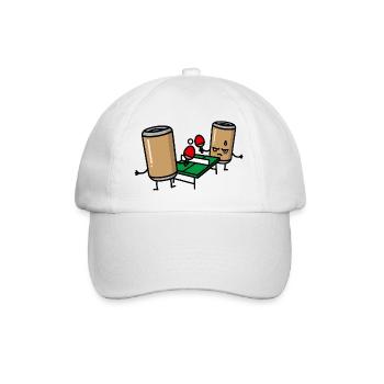 Drôle beer pong tennis de table canette de ping-pong - Casquette classique - blanc/blanc - Devant