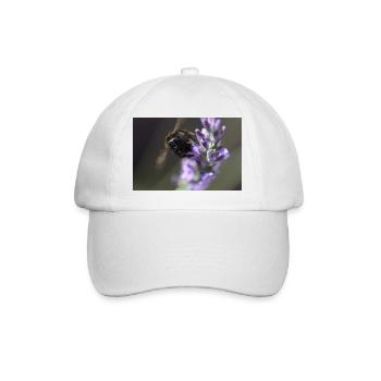 Biene lavendel Lavendelblüte - Baseballkappe - Weiß/Weiß - Vorne