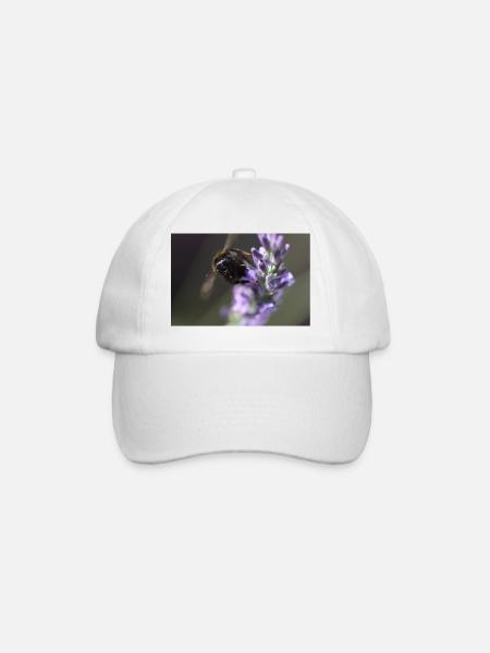 Biene lavendel Lavendelblüte - Baseballkappe - Weiß/Weiß