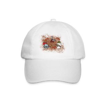 Ciseaux, Pierre, Jupe en papier, Papier, Ciseaux - Casquette classique - blanc/blanc - Devant