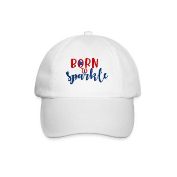 born to sparkle 4th of july america - Baseball Cap - white/white - Front