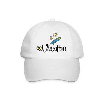 Urlaub und feiern - Baseballkappe - Weiß/Weiß - Vorne