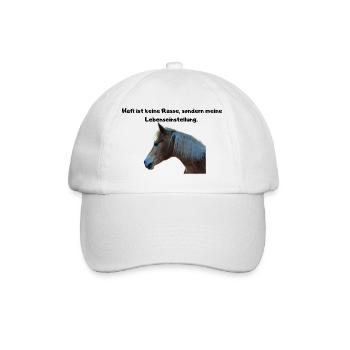 Haflinger Lebenseinstellung - Baseballkappe - Weiß/Weiß - Vorne