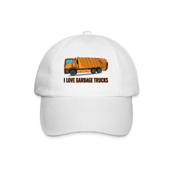 I love Garbage Trucks - Baseball Cap - white/white - Front