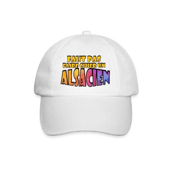 Faut pas faire chier un Alsacien - Casquette classique - blanc/blanc - Devant