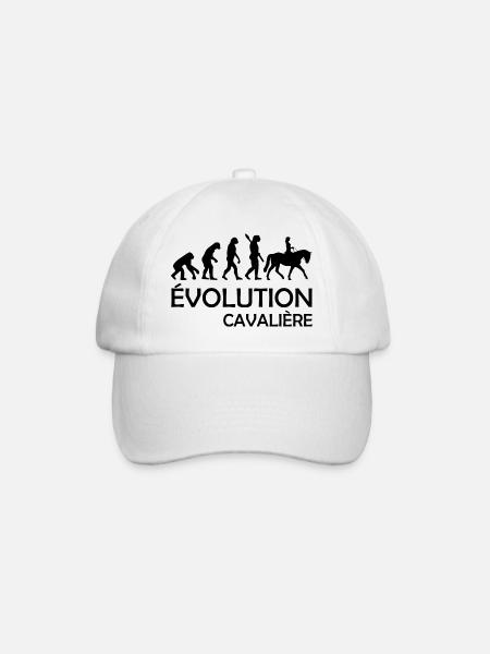 evolution cavaliere / humour cavalière - Casquette classique - blanc/blanc