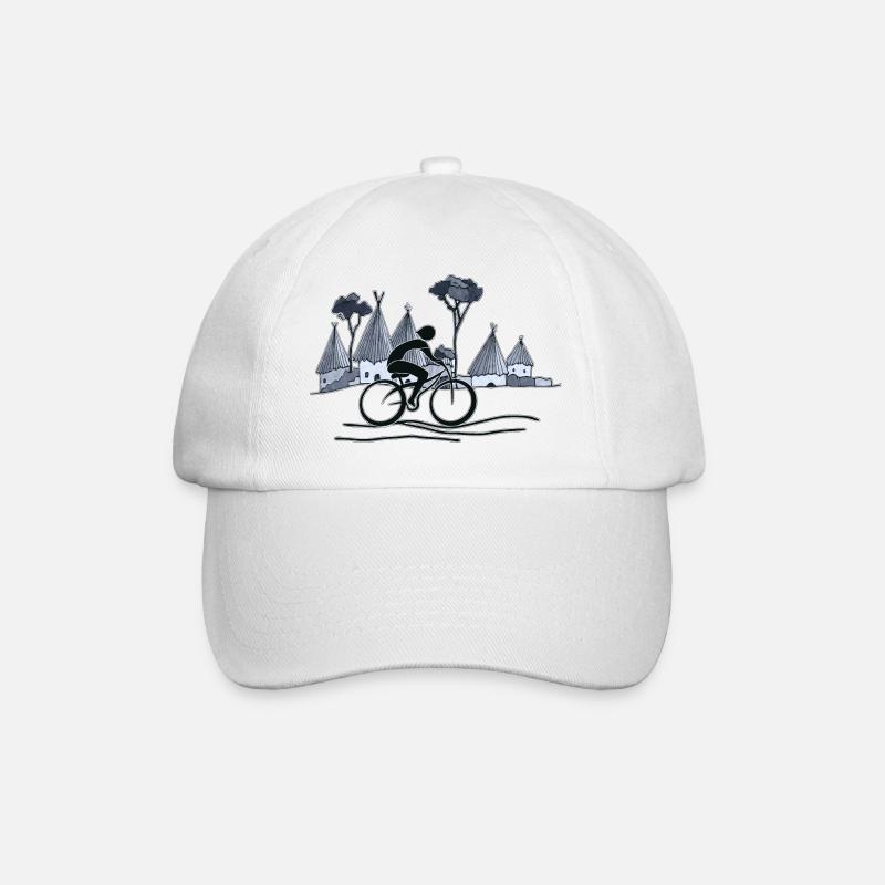 Radfahrer - Baseballkappe - Weiß/Weiß