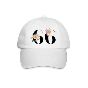 66th anniversary in bloom (Gift of 66 years) - Baseball Cap - white/white - Front