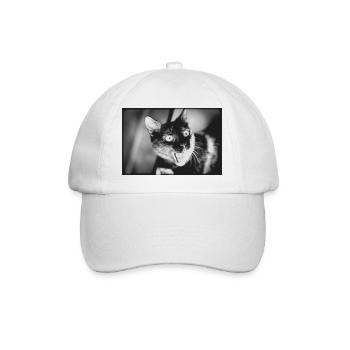 Meine lustige Katze - Baseballkappe - Weiß/Weiß - Vorne