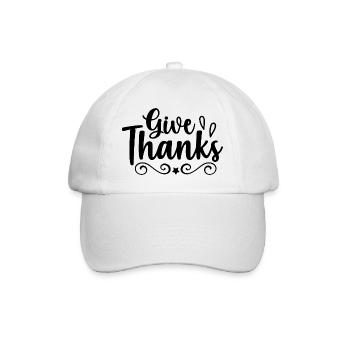 Give thanks - citation positive - Casquette classique - blanc/blanc - Devant