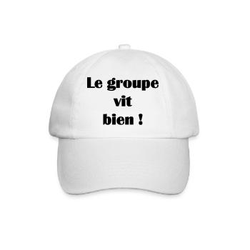 Le groupe vit bien ! - Casquette classique - blanc/blanc - Devant
