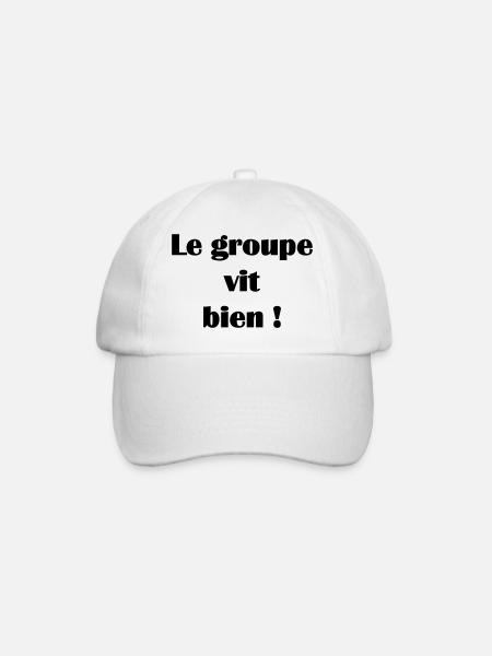 Le groupe vit bien ! - Casquette classique - blanc/blanc