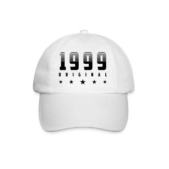 Original 1999 Geburtsjahr | Farbe änderbar | - Baseballkappe - Weiß/Weiß - Vorne