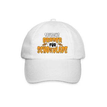 Halloween lustig Bruder Witz Kinder Geschwister - Baseballkappe - Weiß/Weiß - Vorne