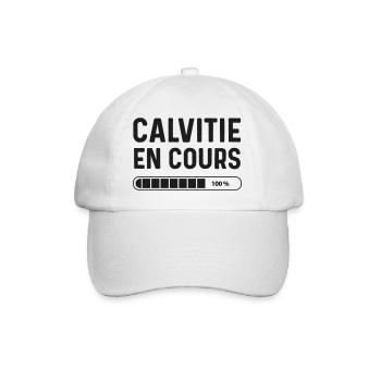 Calvitie en cours humour futur chauve homme - Casquette classique - blanc/blanc - Devant