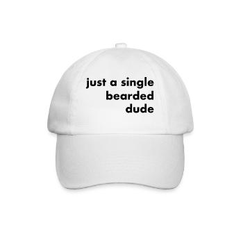 juste un seul mec barbu - noir - Casquette classique - blanc/blanc - Devant