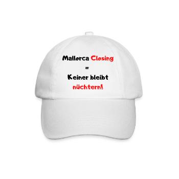 Mallorca Closing - Party Time auf Malle! - Baseballkappe - Weiß/Weiß - Vorne