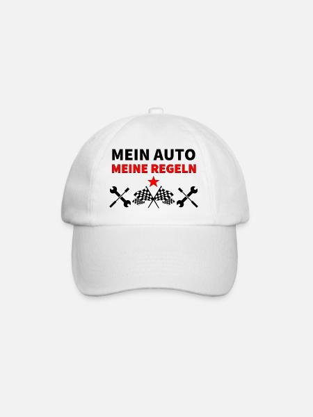 Auto - Baseballkappe - Weiß/Weiß