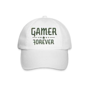 Gamer Forever New Level Update Design - Baseball Cap - white/white - Front