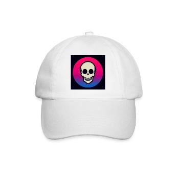 Skull Icon chillige Farben - Baseballkappe - Weiß/Weiß - Vorne
