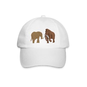 Éléphant, mammouth laineux de l’âge de pierre - Casquette classique - blanc/blanc - Devant