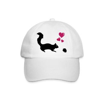Eichhörnchen Love - Baseballkappe - Weiß/Weiß - Vorne