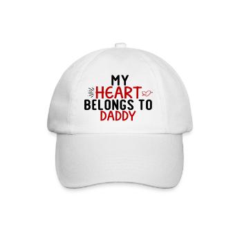 My Heart Belongs To Daddy - Baseball Cap - white/white - Front