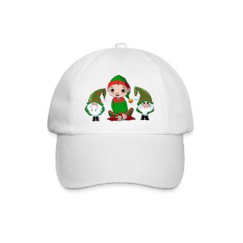 Lutin et gnômes de Noël - Casquette classique - blanc/blanc - Devant