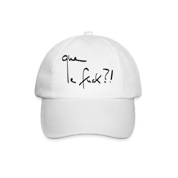 que le fuck Line Art - Minimalist - Baseball Cap - white/white - Front