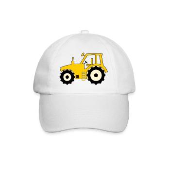 Tractor yellow - Baseball Cap - white/white - Front
