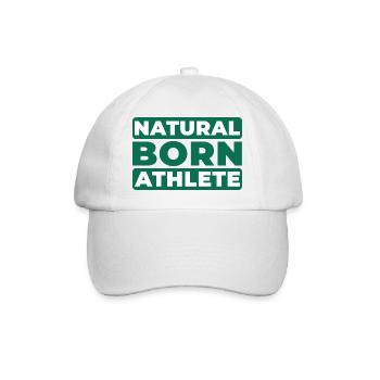 Natural Born Athlete - Baseballkappe - Weiß/Weiß - Vorne