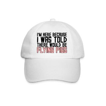 On m’a dit qu’il y aurait des cochons volants 3 - Casquette classique - blanc/blanc - Devant