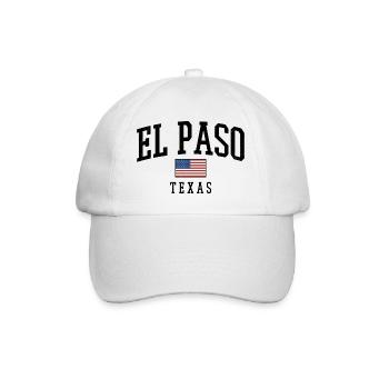 El Paso Texas Retro Shirt - Baseballkappe - Weiß/Weiß - Vorne