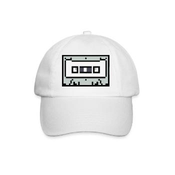 Cassette Idée cadeau rétro pixélisée - Casquette classique - blanc/blanc - Devant