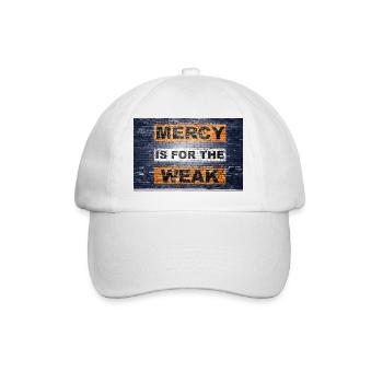 Mercy is for the weak saying lettering Graffiti on - Baseball Cap - white/white - Front
