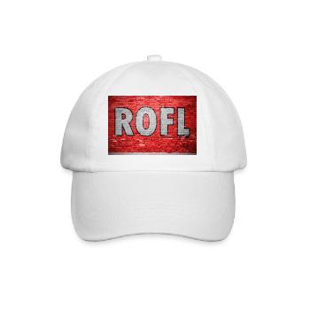 ROFL Brick Wall Graffiti - Baseball Cap - white/white - Front