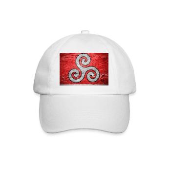 Triskele BDSM Brick Wall Graffiti - Baseball Cap - white/white - Front