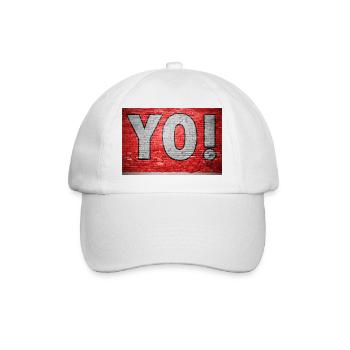 Yo! Brick Wall Graffiti - Baseball Cap - white/white - Front