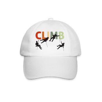 Climbing, Climbing, Climbing Retro Vintage - Baseball Cap - white/white - Front