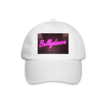 Neon Bellydance (in german Bauchtanz) lettering - Baseball Cap - white/white - Front