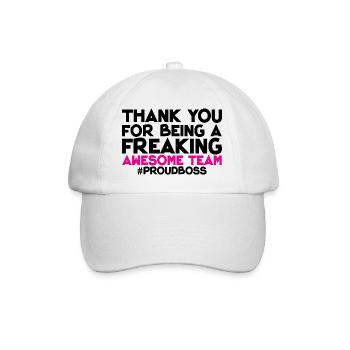 Thank You For Being A Freaking Awesome Team 1 - Baseball Cap - white/white - Front